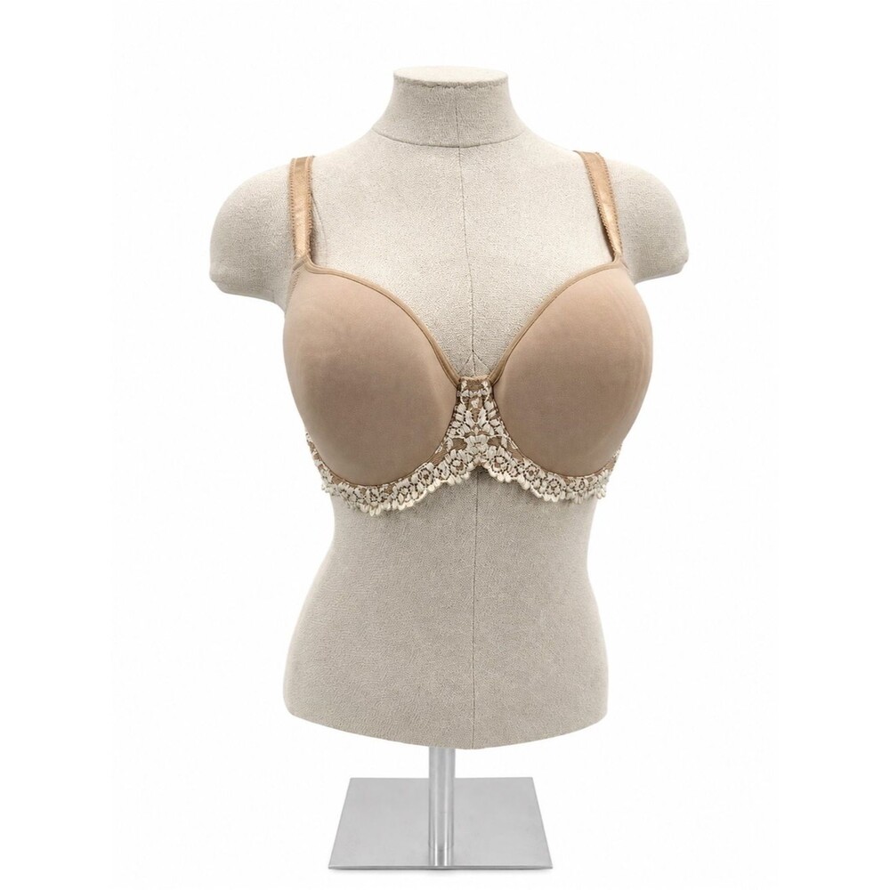 Wacoal Nude Lace Trim Underwire T-Shirt Bra Size 34D Classic